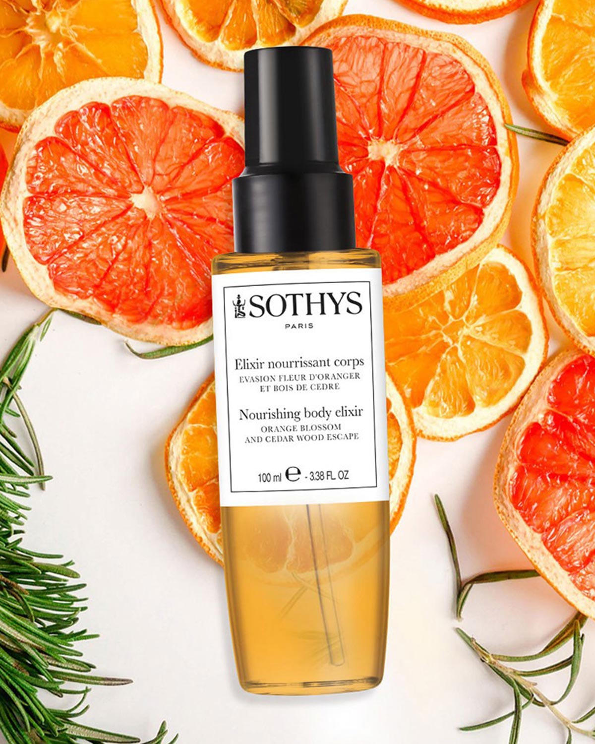 Elixir nourrissant corps evasion fleur d'oranger et bois de cedre - fiori d'arancio e legno di cedro - SOTHYS
